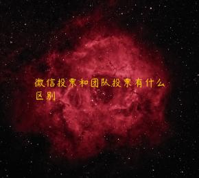 微信投票和团队投票有什么区别